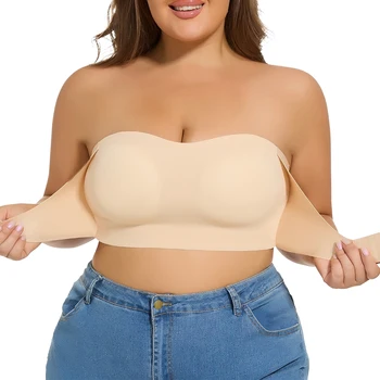 XL-4XL Women's Sexy Push-up Bra Wireless Lingeries Breathable Non-slip Bra with Removable Straps Push Up Breast Plus Size 2025