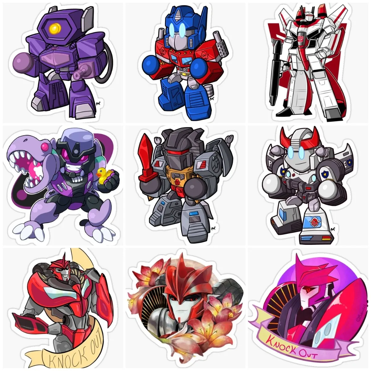 Transformers Bumblebee Optimus Decepticon Catoon Sticker Moto Wall Laptop Bike Camper Car Truck Window Helmet Decal Personalizzabile