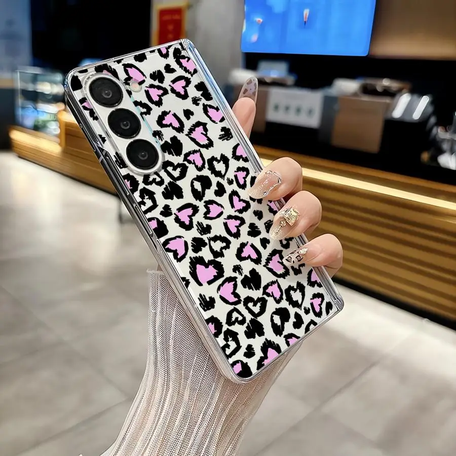 Leopard Print Pink Love Back Phone Cover