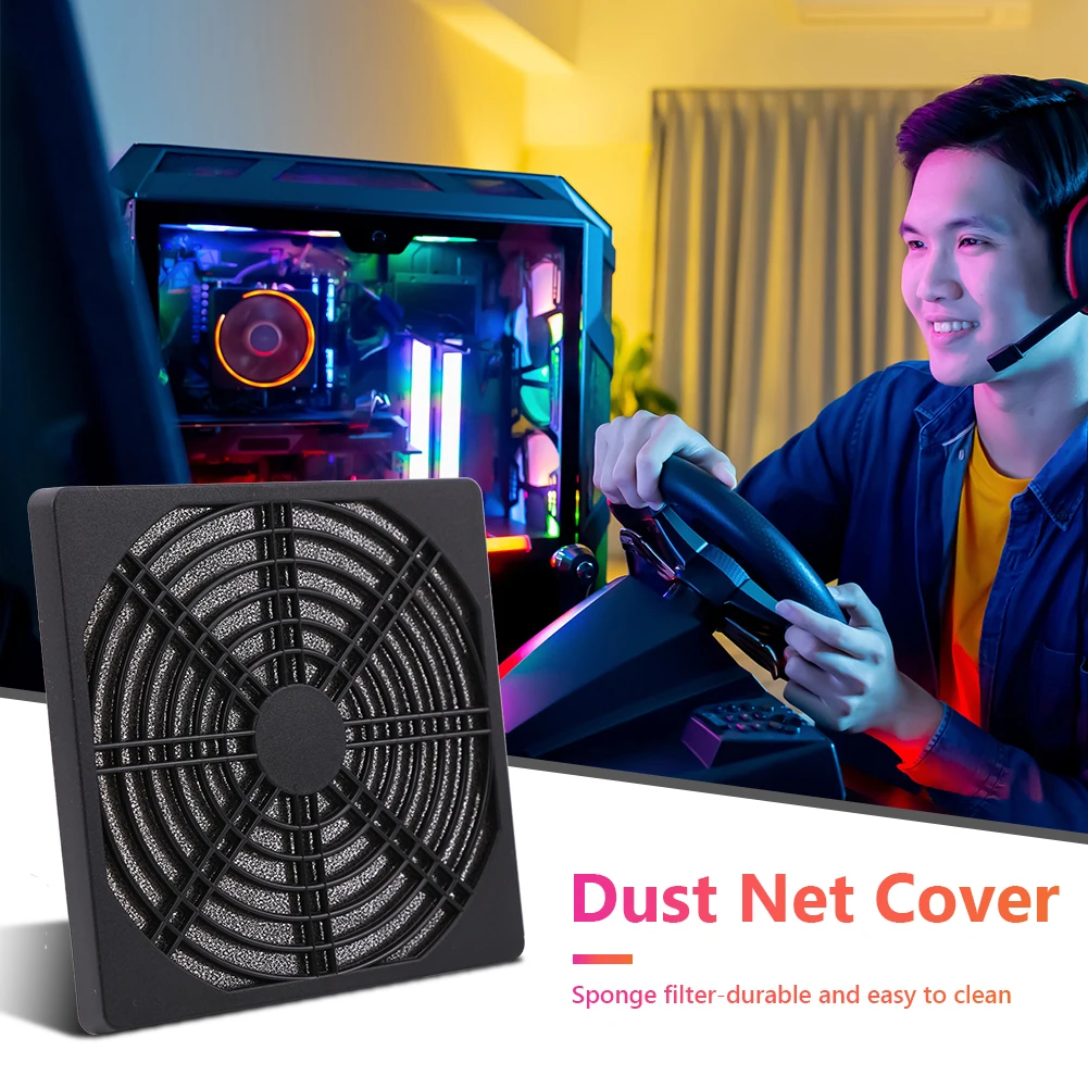 5PCS ABS Plastic Dustproof Grills Filter 60mm 80mm 90mm 120mm PC Case Cooling Fan Dust Filters For Desktop Computer Case Chassis