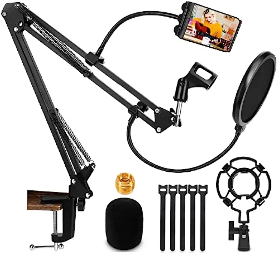 Mic Stand Desk Suspension Forbice Arm Mic Boom Arm Per Blue Yeti, Snowball E Altri Microfoni Per Streaming Professionale, Voice-Over