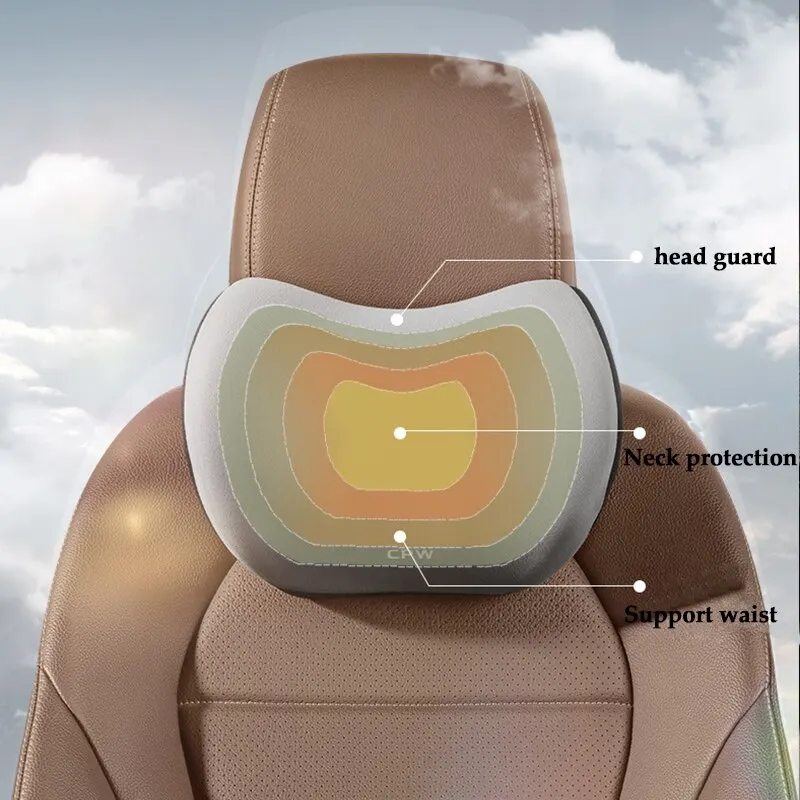 Car Neck Pillow Memory Foam Protection Lumbar Backrest Cushion Lumbar Cushion Car Headrest, lumbar back cushion,car neck pillow,car seat cushion,car back cushion,car cushion