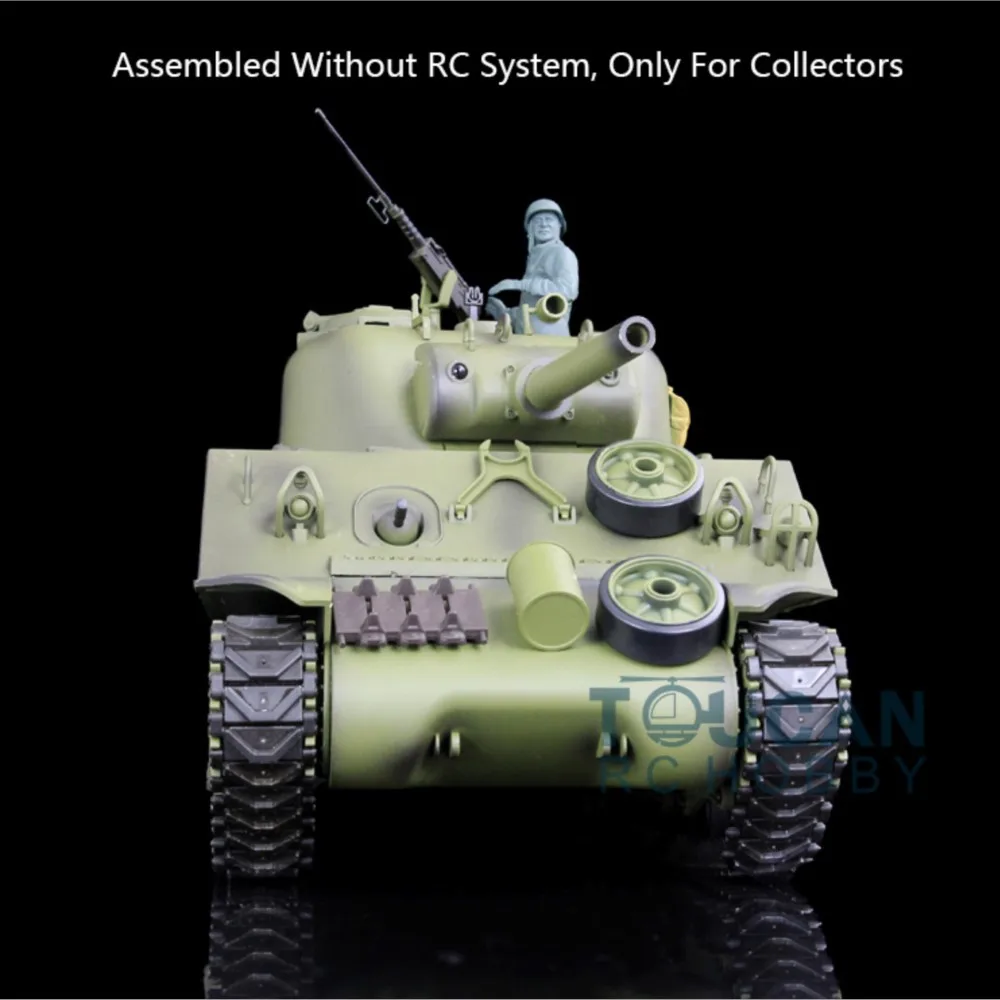 Henglong HL 1/16 모델 플라스틱 미국 M4A3 셔먼 스태틱 탱크 3898 메인 보드 없음 선물용 장난감