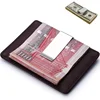 Vintage Solid Brass Money Clip Wallet Thickness Metal Men Cash Bill Clamp Holder ID Credit Card Folder For Male Mini Purse 6