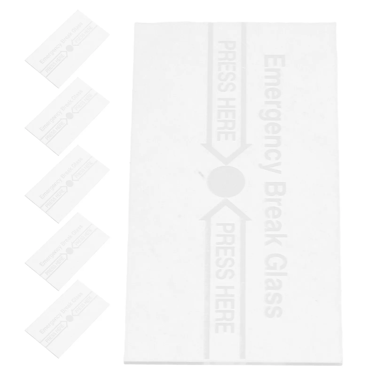 6Pcs 비상 유리 파손판 수동 호출 포인트 용 투명 내열 경보 스위치 커버 화재 안전 시스템 예비 유리