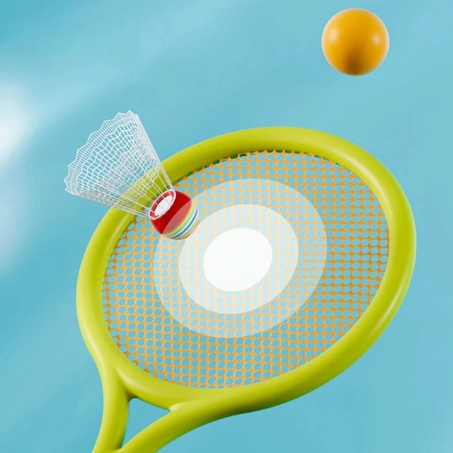 Kids Badminton Rackets Set Lightweight Children Tennis Badminton Toy Children Tennis Racquets With Balls For Family Game 5