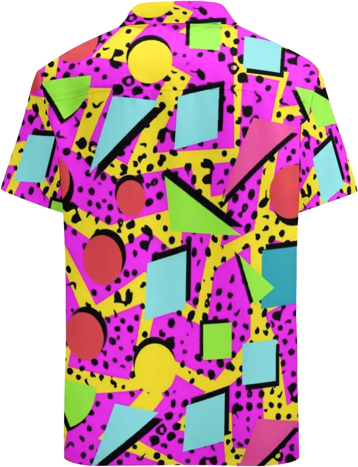 80s 90s Hawaiian Shirt for Men Vintage Button Down Short Sleeve Big and Tall Shirts Funny Party Disco Outfit clothes 2
