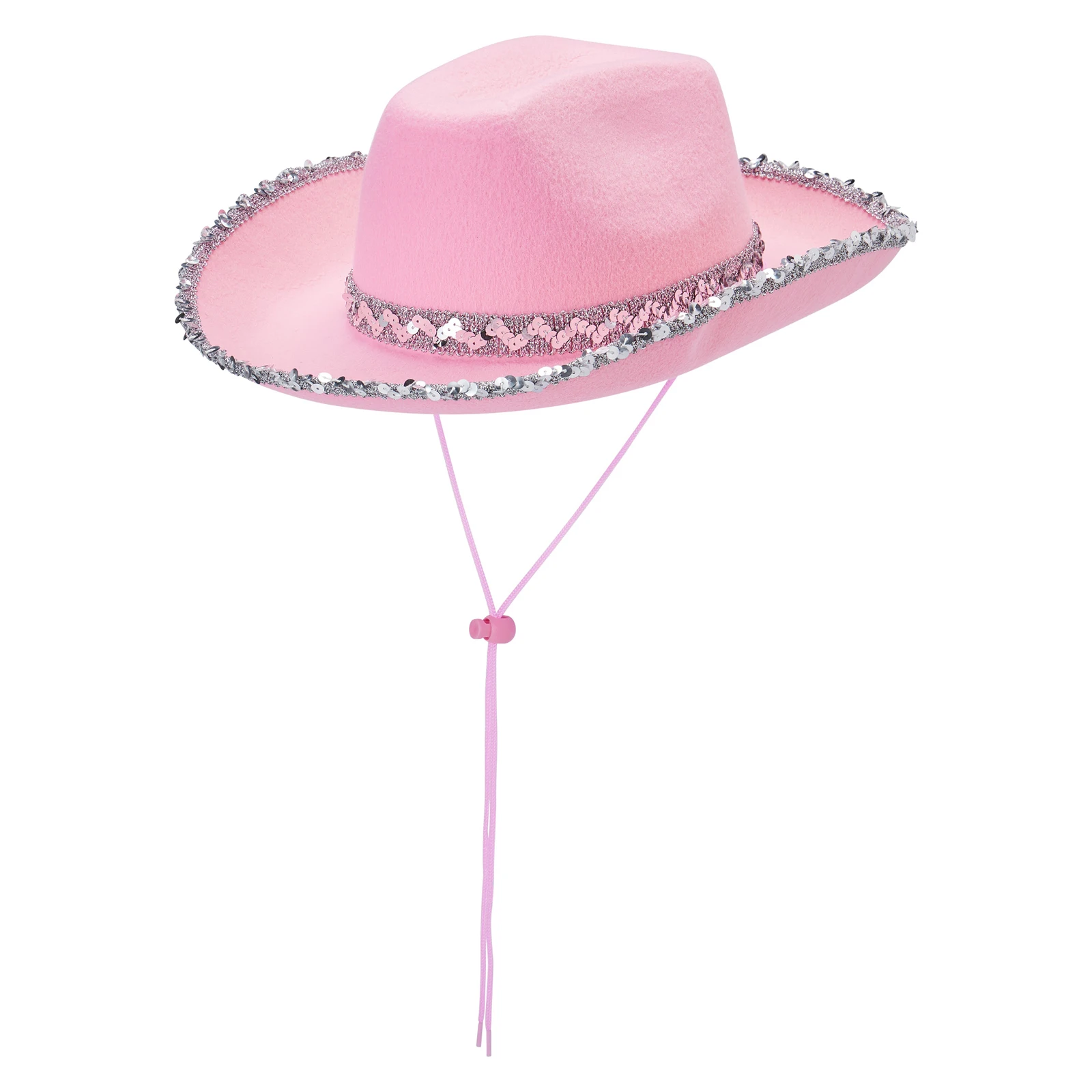 Furry Cowgirl Hats Women Rhinestone Cowboy Hats Wide Brim Western Style Birthday Party Supplies