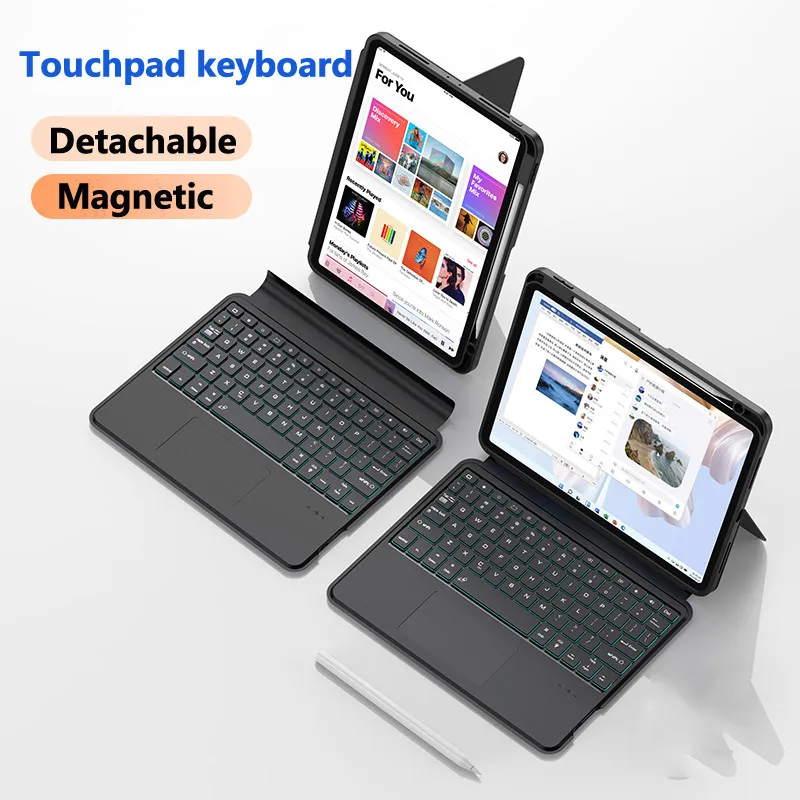 

Case Keyboard for Honor Pad 9 12.1 2023 X9 11.5 Inch for Honor Pad X8 Pro 11.5 Touchpad Backlit Magnetic Cover Detachable Keypad