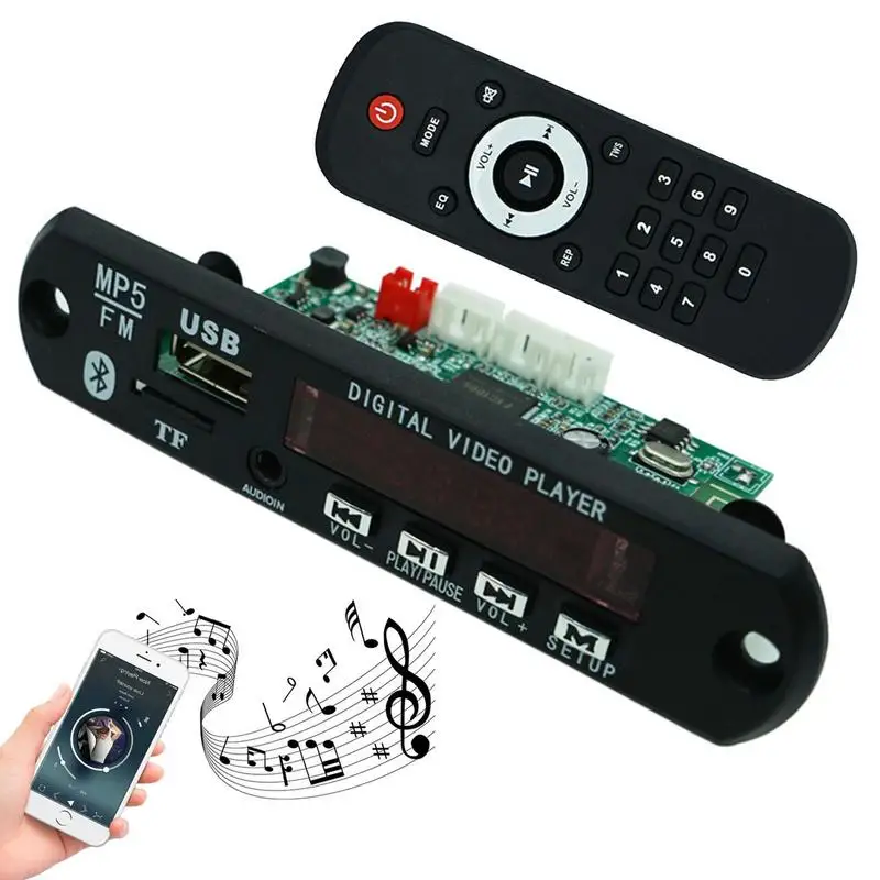 

Wireless 5.0 MP3 Decoders Board 1080P MP4 MP5 Lossless Wireless 5.0 Decoders Board Module Audio Module Red Digital LED Display