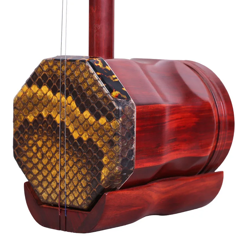 Professional ZhongHu African Sandalwood Midrange Erhu Front Regular Octagonal Rear Round Performance Exam Redwood Zhonghu