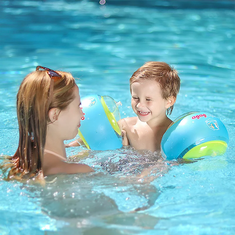 Swimbobo Children Swimming Arm Circle Boys and Girls Swimming Arm Circle Green Orange Thickened Inflatable Water Sleeve Toy 3