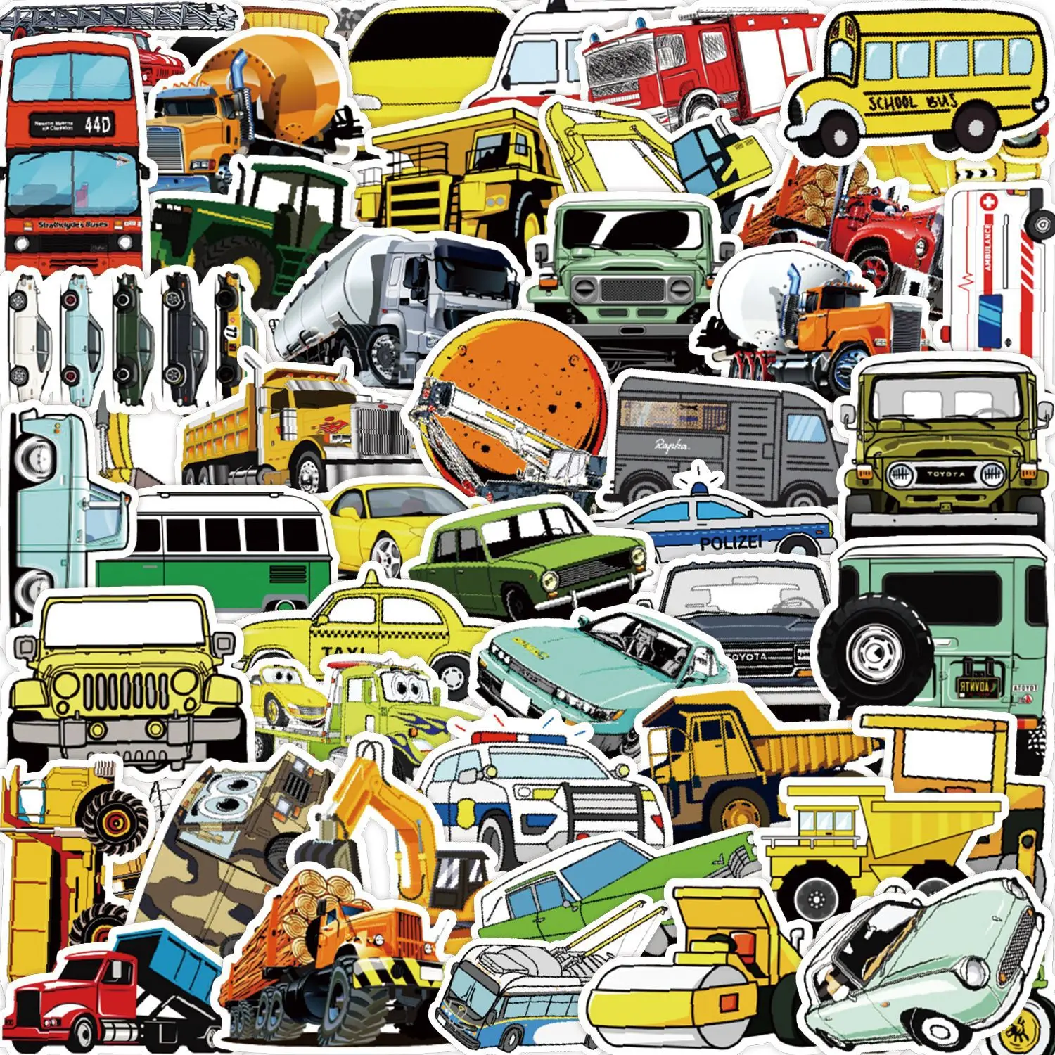 

10/30/50PCS Military Special Vehicle Stickers Laptop Guitar Luggage Mobile Bicycle Cool Stickers Children's Classic Toys