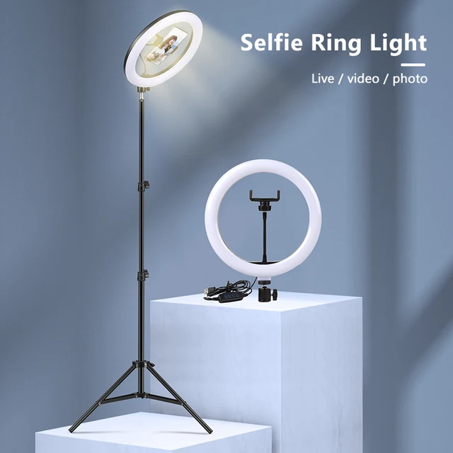 10inch Selfie Ring Light with Optional Tripod, Photography