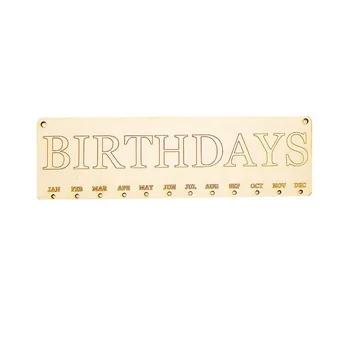 Diy Board Wood Family Birthday Reminder Ply Plaque Calendar &Friends Birch Sign Home Decor Western Wall Art Calendar декор 3