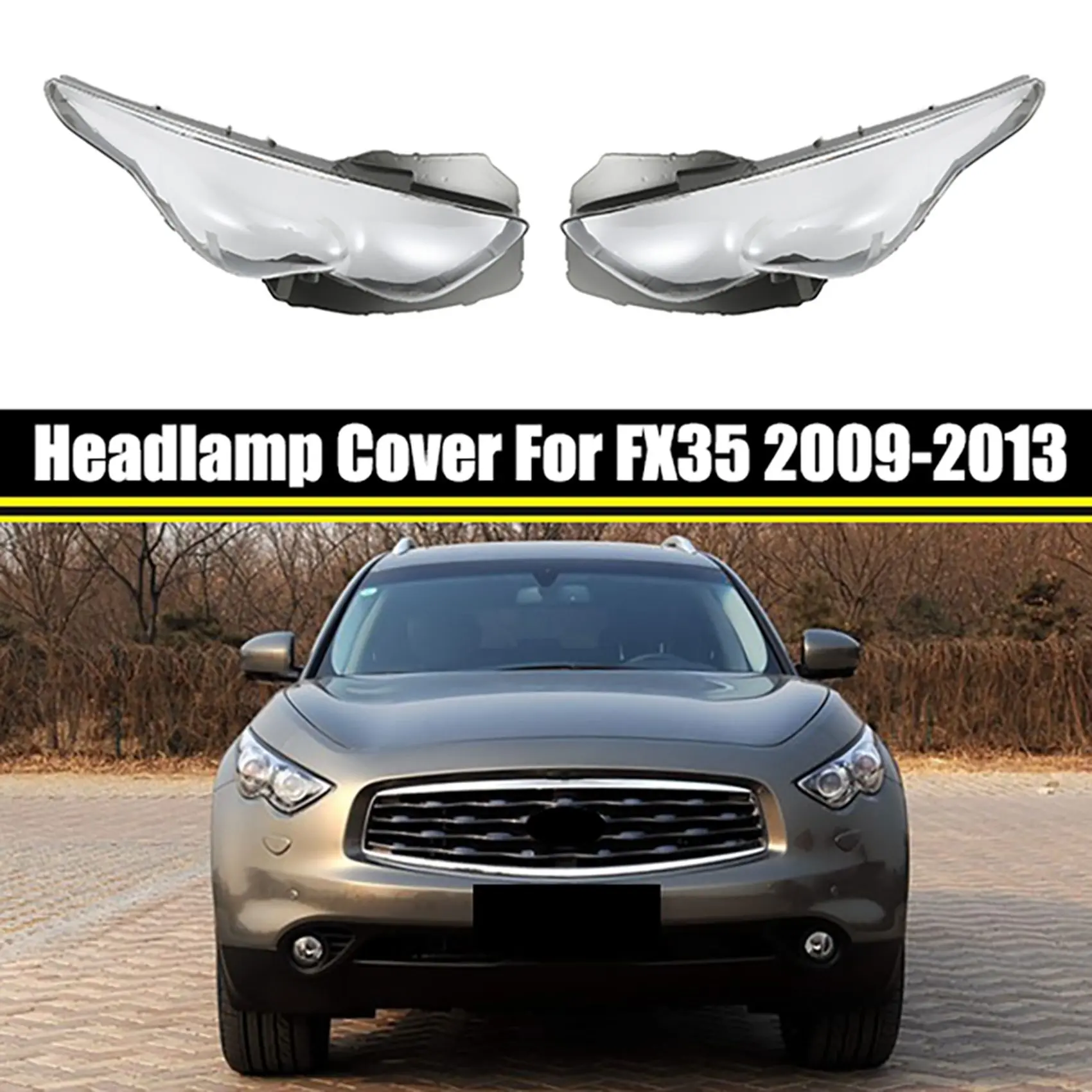 Car Headlight Cover Lamp Shell Mask Lampshade Lens Glass Headlamp Cover