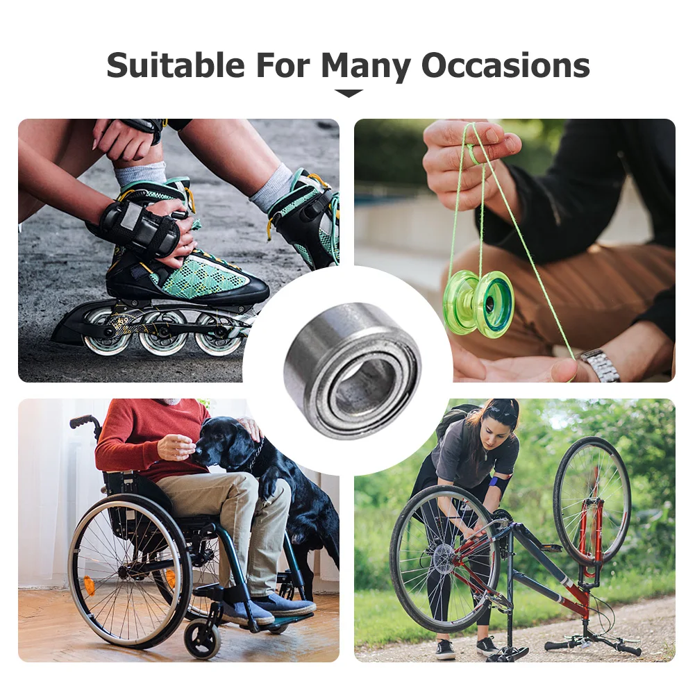 10pcs High Speed Bearing Miniature 685ZZ Quiet Carbon Steel Strong Load Capability Replacement 5x11x5mm Power Transmission Parts