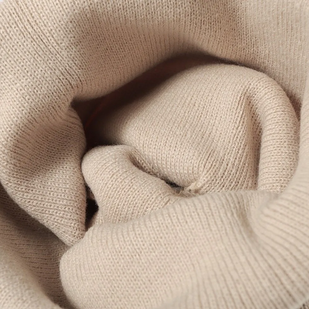 Unisex Herbst Winter Reitmütze Gestrickte Bündchen Beanie Hüte Warme Radfahren Kappe Frauen Männer – Detail 7