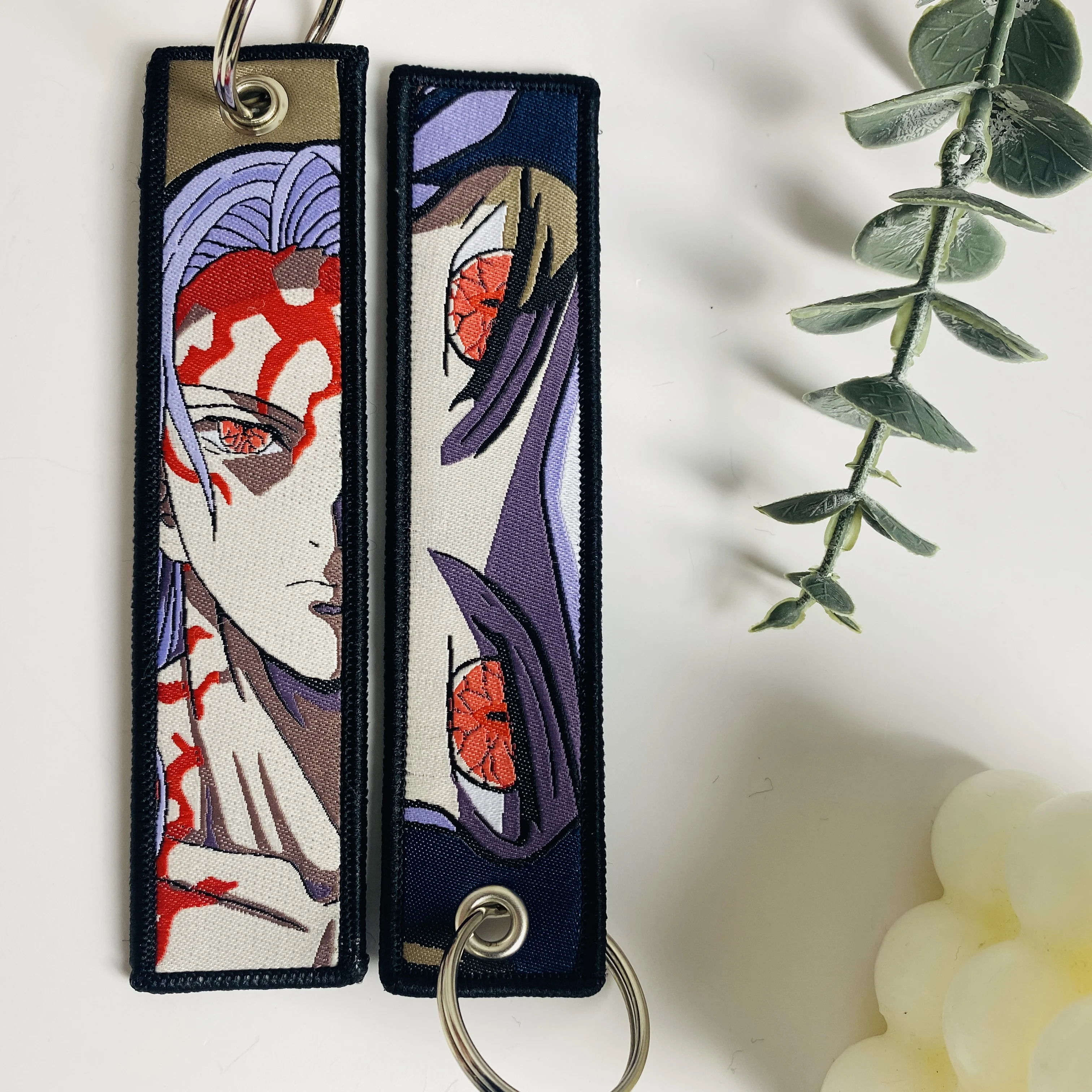 Japanische Anime Schlüssel bund coole Stickerei Schlüssel anhänger Motorräder Autos Rucksack Schlüssel halter Schlüssel ring Geschenke Original – Detail 6