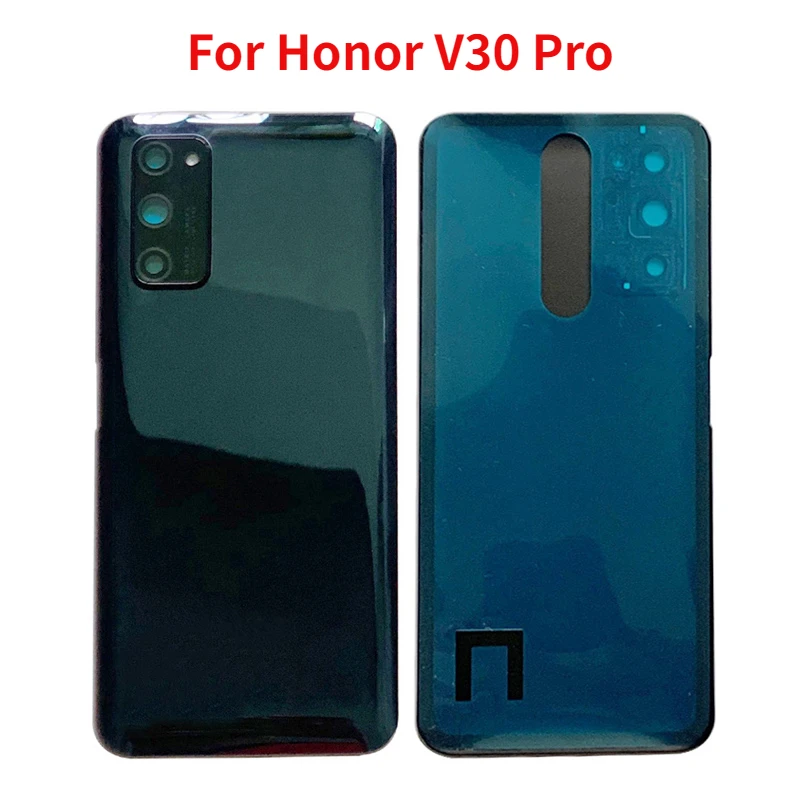 

New Back Glass For Huawei Honor V30 Pro Battery Back Cover Panel Rear Door Housing Case with Camera Lens Frame