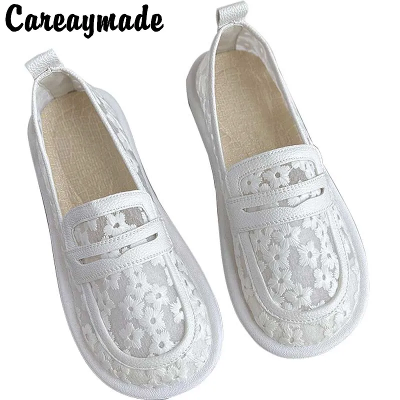 

Careaymade-хлопковая пеньковая кружевная сетчатая обувь для рыбалки; Литературная Белая обувь; Женская обувь; Летние дышащие сандалии; Красивая обувь