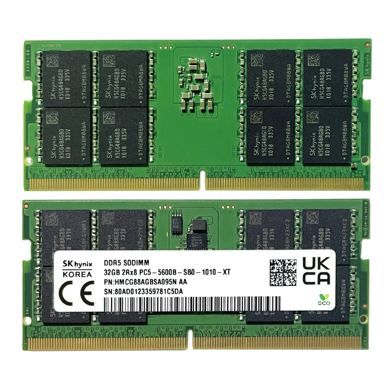 SK Hynix DDR5 SODIMM RAM voor Laptop 8 GB/16 GB/32 GB PC5 1RX8