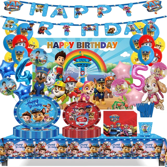 Ensemble de Ballons Paw Patrol pour Décoration de ixd'Anniversaire,  Fournitures pour Bébé Garçon, 1, 2, 3, 4, 5, 6, 7, 8 Ans - AliExpress