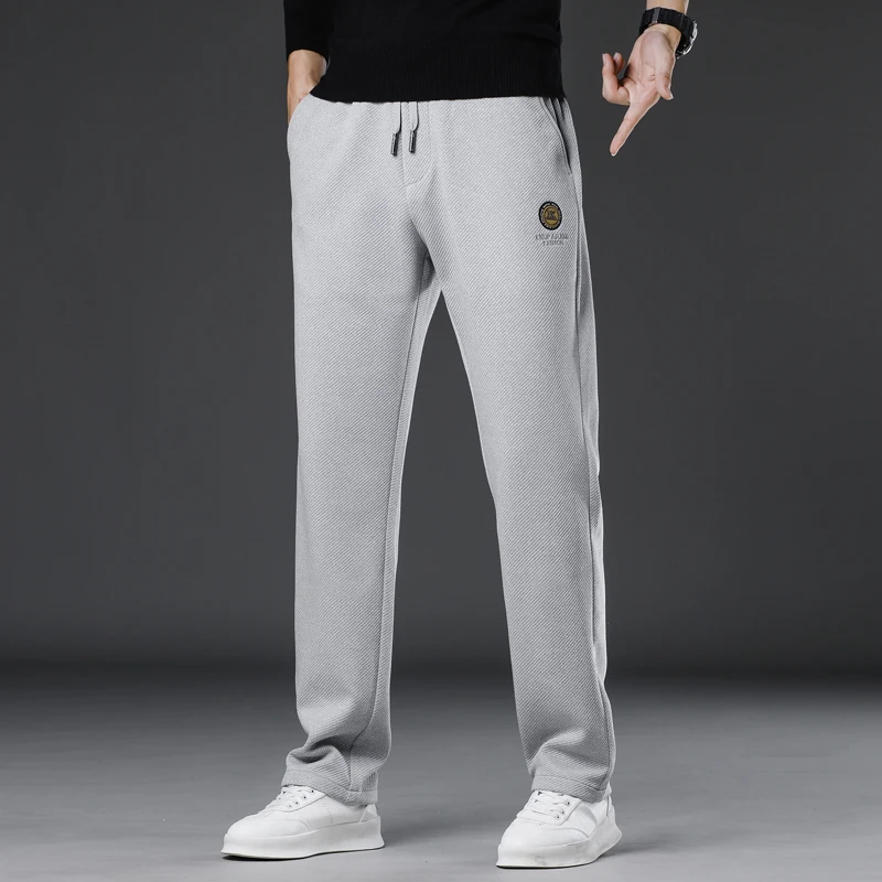 Men's Casual Pants Winter Fall Men's Warm Thick Imitation Cotton Pants Elastic Pocket Work Plus size pant suit  M-6XL  LY6067 3
