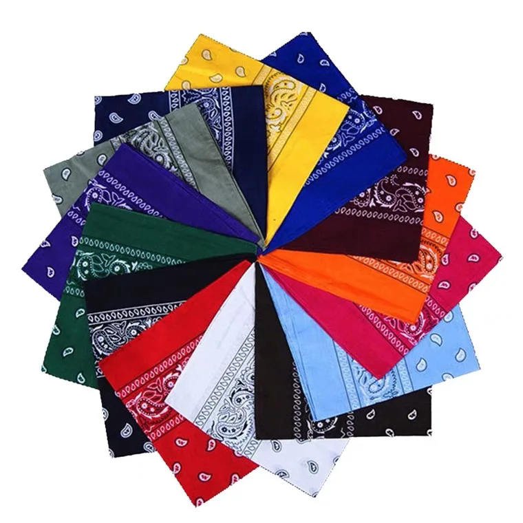 Fashion Bandana Kerchief Head Square Scarves Print Handkerchief for Woman Man Hair Band Neck Scarf