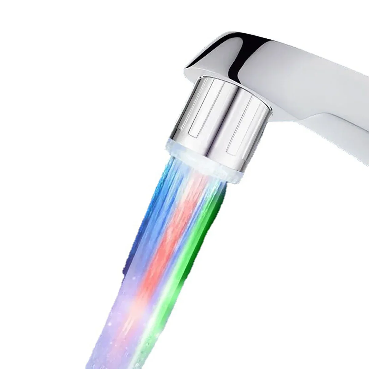 LED Temperature Sensitive Faucet Spout 3-Color Light-up Kitchen Faucet Colorful Aerator Decorate No Batteries Required