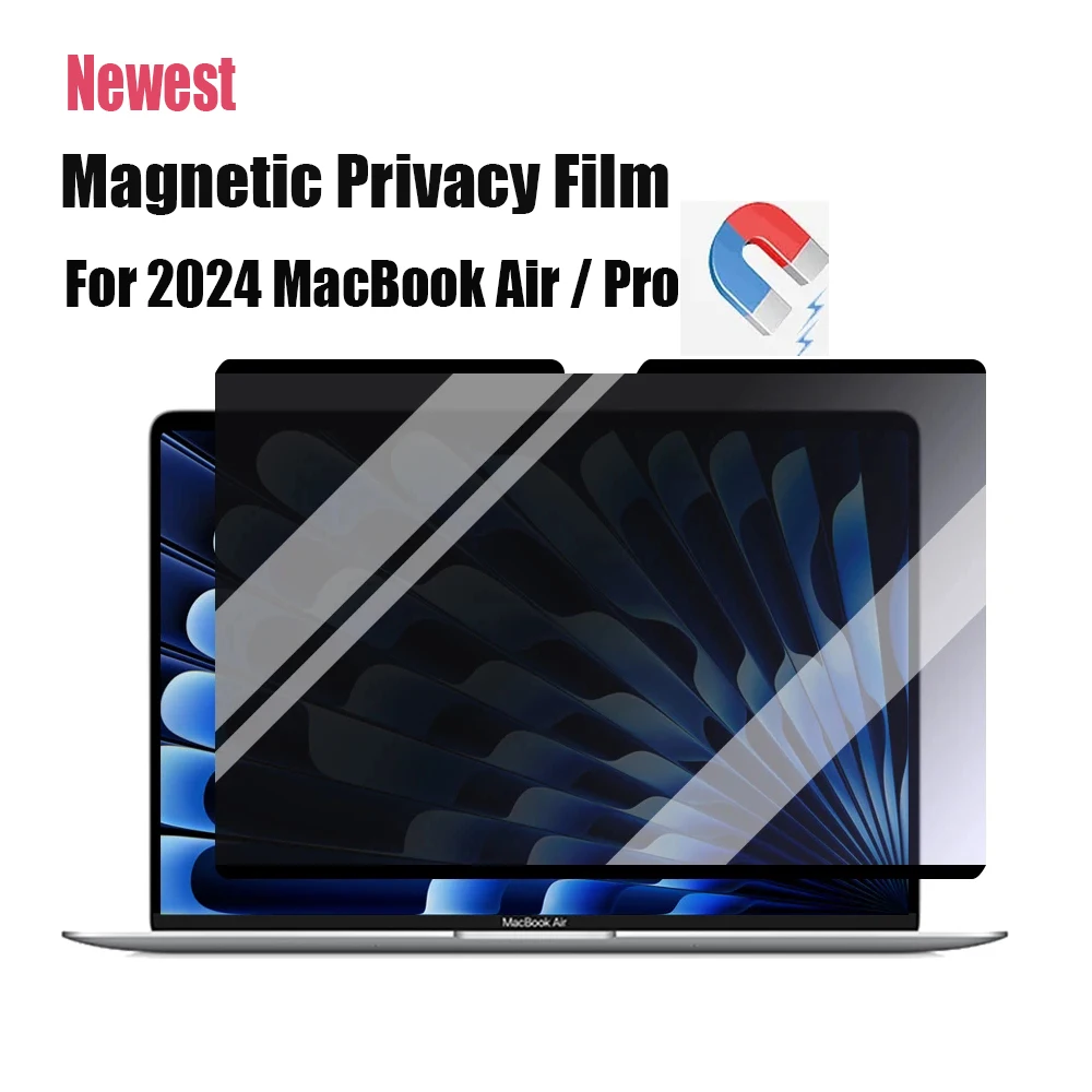 2024 Magnetic Anti-spy Screen Protector for Macbook Air 13 M3 Air15 M2 Pro 14 16 Pro13 Privacy Filter Anti-peep/Glare Guard Film