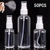 50pcs/bag 10ml 20ml 30ml 50ml 100ml Refillable Bottle Clear Empty Spray Bottles Plastic Perfume Atomizer Dispenser Travel Bottle