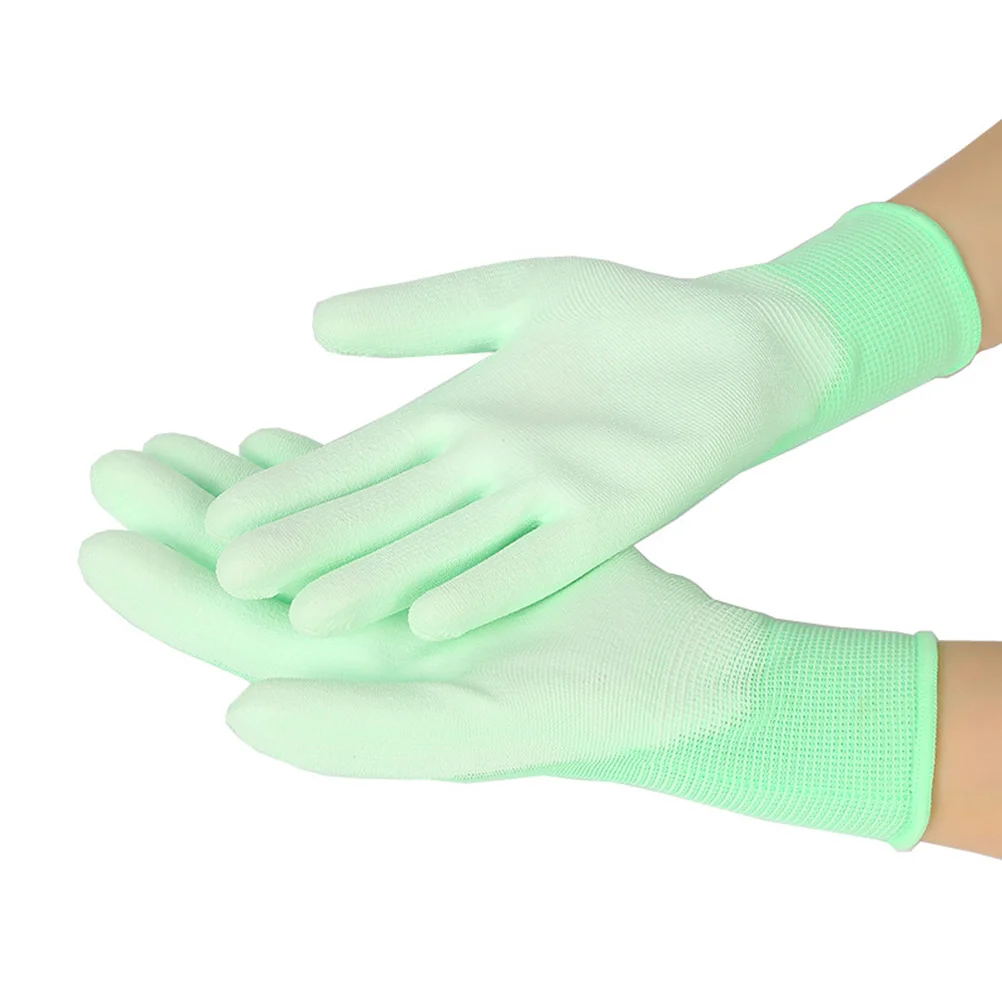 

1Pair Working Gloves Non-slip Wear-Resistant Safety Gloves Anti Abrasion Gardening Gloves Labor Protective Gloves(Green PU Thin