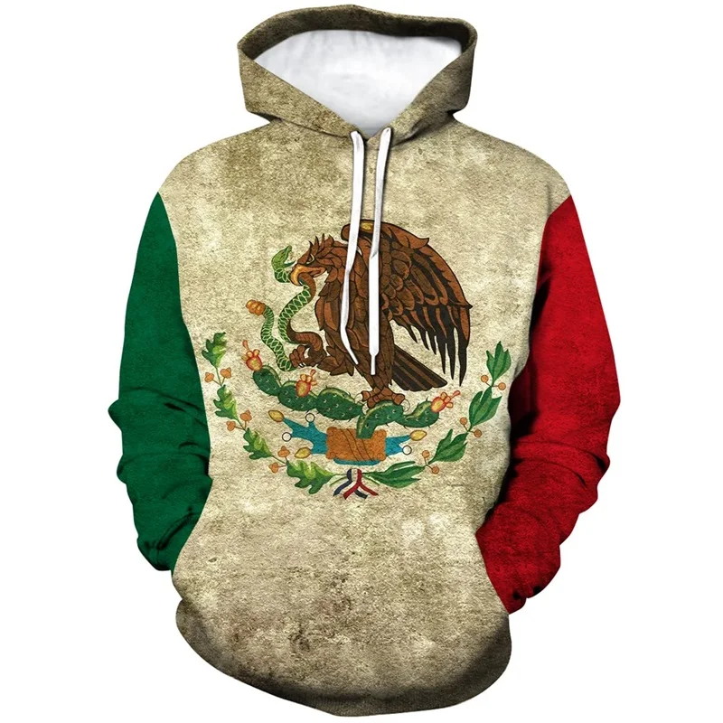 thumbnail image 1 of Sudadera con capucha con la bandera de México para hombre, sudadera con estampado 3D, sudadera con gráficos casuales, sudadera con capucha de gran tamaño para primavera y otoño, ropa de calle, 1 of 4