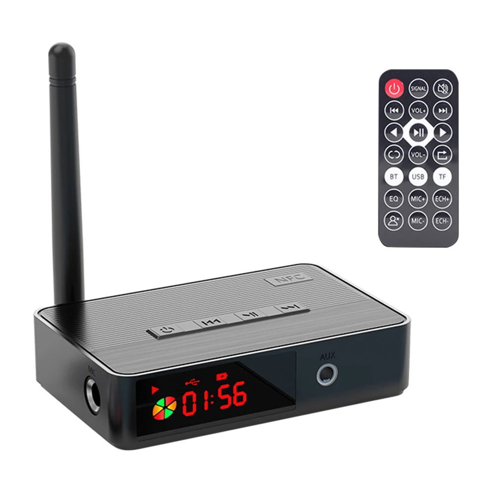 NFC 블루투스 호환 5.3 음악 리시버, AUX HIFI 무선 오디오 어댑터, 광 동축, 마이크, U 디스크, TF 카드, 3.5mm