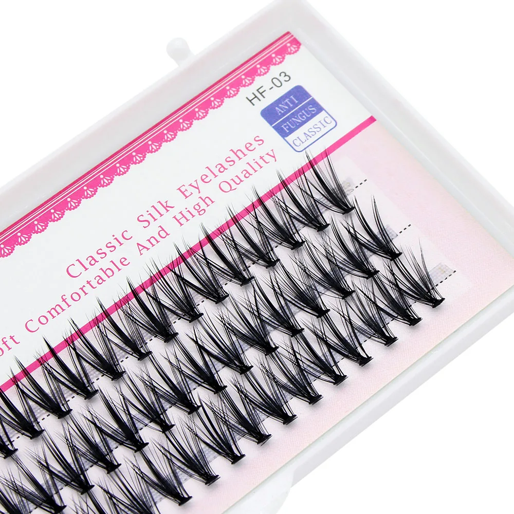 Silk Makeup Individual Mink EyeLashes 3D Volume Grafting Fake False Black Cluster Eyelash Extensions Lash Bunche Moonlily 60pcs eyelash extension eyelash extensions eyelash extension lashes fake eyelashes false eyelashes