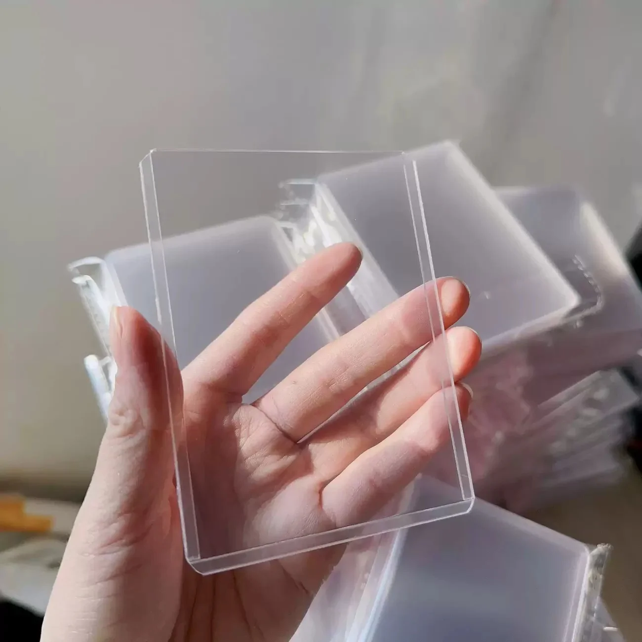 Transparent Card Sleeve 1-50Pcs 35PT Clear Trading Card Holder Idol Photo Game Holders Cover