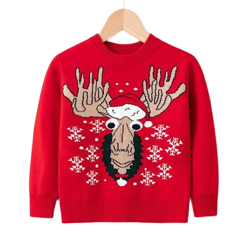 

Children Girls Boys Baby Christmas Sweater Autumn Clothing Cartoon Knitwear Pullover Kid Birthday Party Cotton Knitted Sweaters