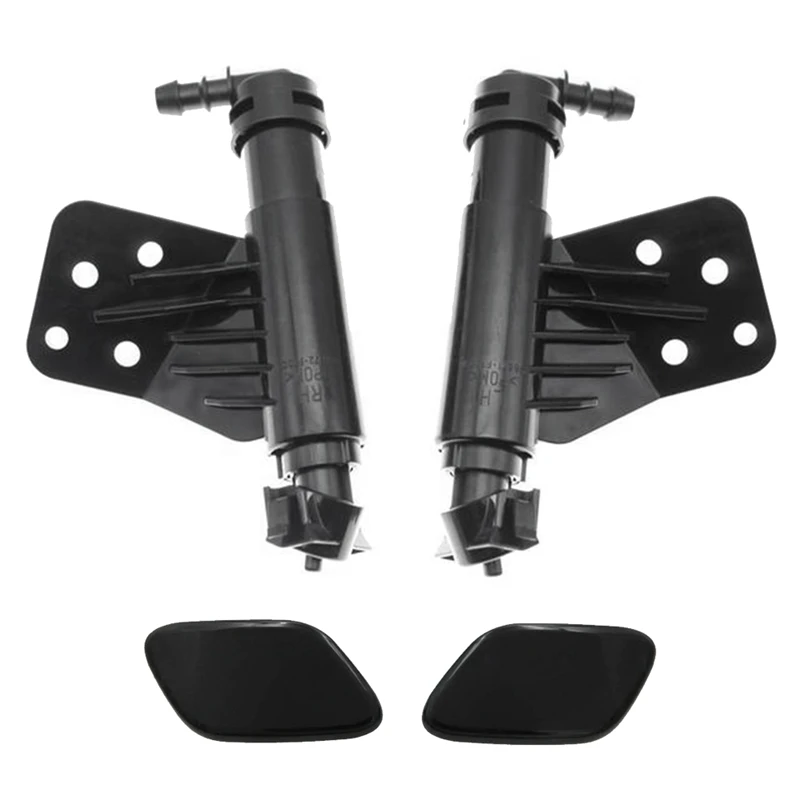 1Set Front Head Light Lamp Washer Nozzle + Headlight Washer Retractor