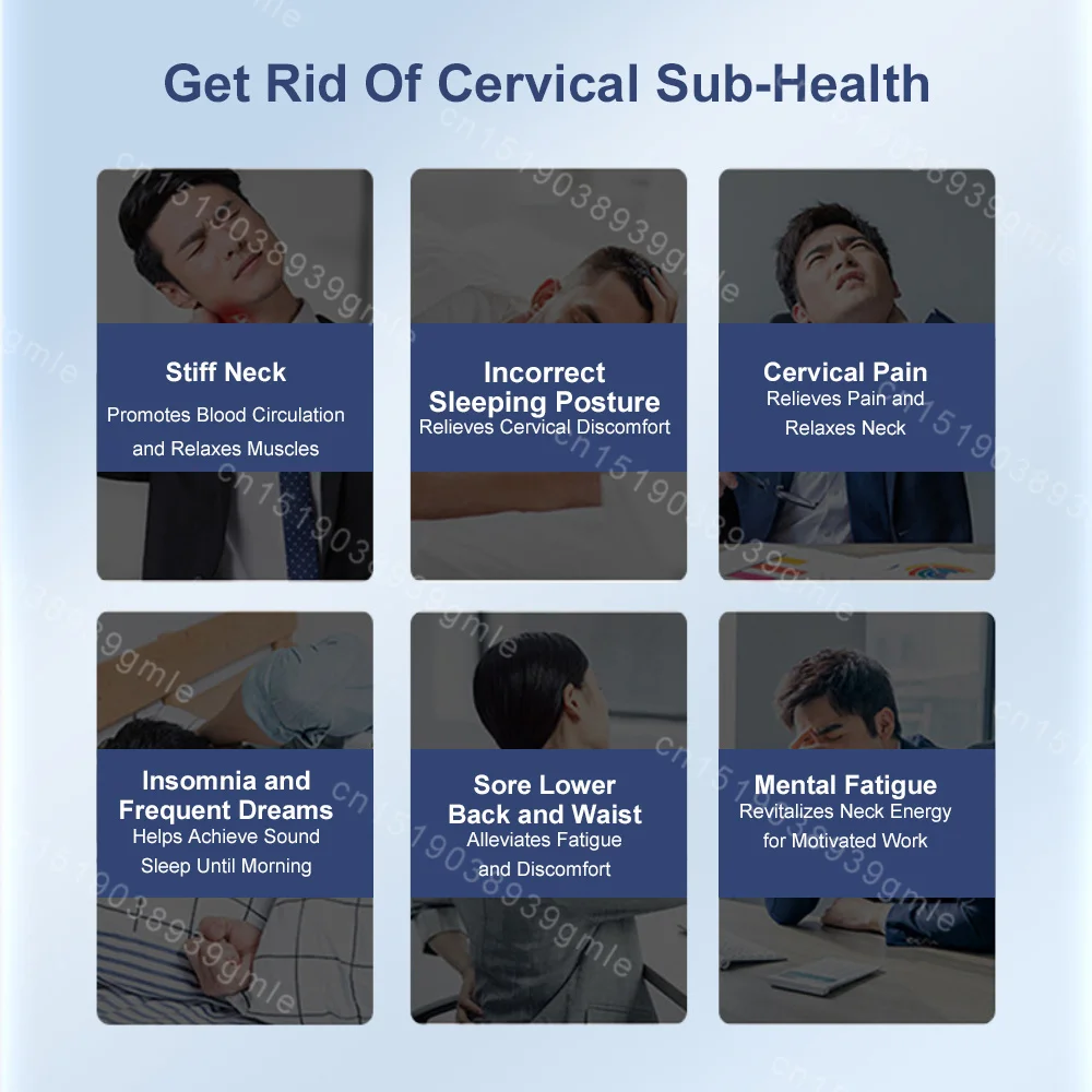 Smart Neck Shoulder Massager Tens Vibrate Low Frequency Pulse Magnetic Kneading for Cervical Relax Pain Relief Deep Massage