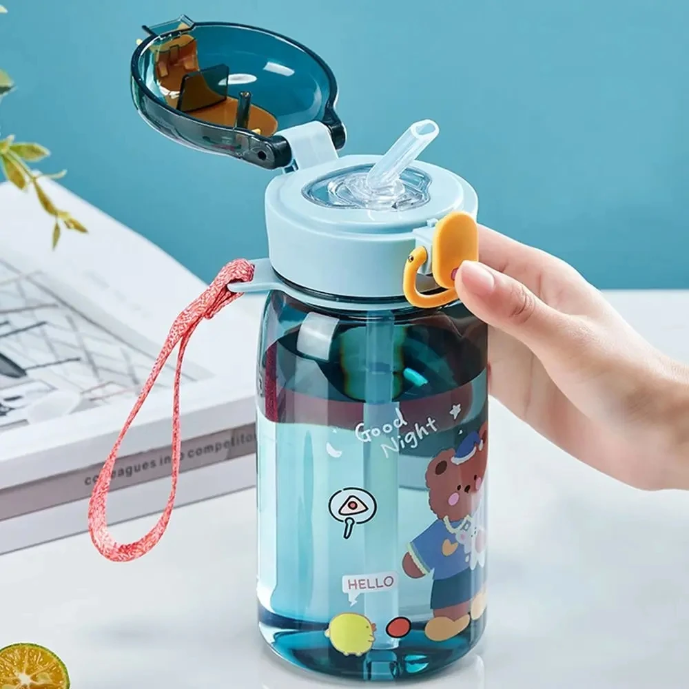 Children's 400ml Travel Water Cup Straw Cup Sports Water Cup