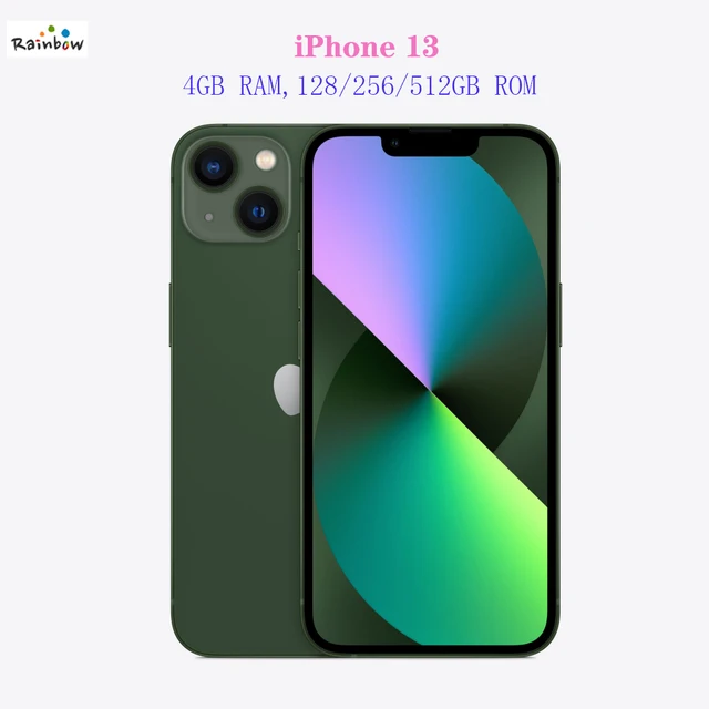 Original Apple iPhone 13 128GB/256GB/512GB Mobile phone 5G LTE Face ID NFC IOS A15 Bionic Hexa Core 6.1'' 12MP&12MP 3240mAh