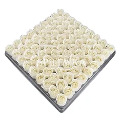 Luxurious Three-Layer Rose Bouquet Gift Box - Set of 25 Elegant Faux Flowers (Milk white)