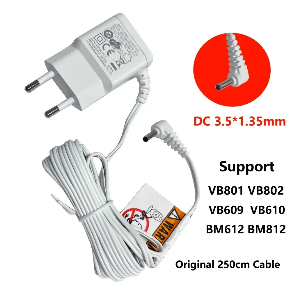 기존 EU 전원 어댑터 충전기 110-240V DC 5V 1A 전원 3.5x1.35mm 베이비 모니터 VB801 VB802 BM612 BM8..