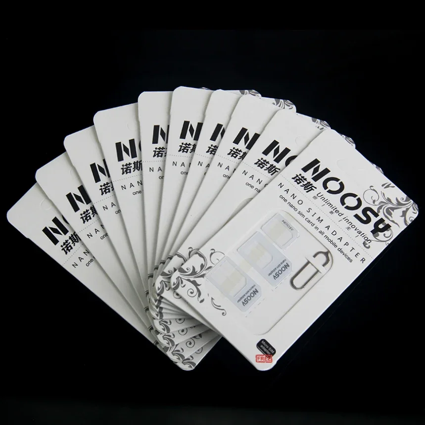 500 Pz 4 In 1 Nano Sim Card Adattatori Standard Micro Sim Card Strumenti Adattatore Per Iphone X 11 7 8 Samsung Xiaomi Redmi Cellulare
