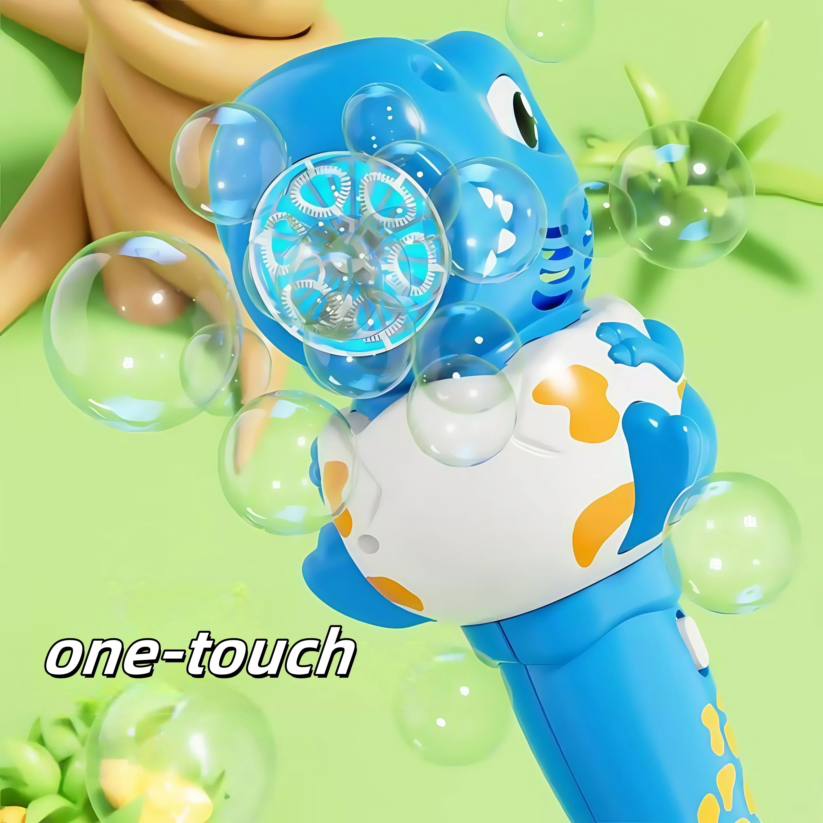 Cartoon Dinosaur Giraffe Bubble Blowing Machine for Children, Fully Automatic Handheld Bubble Stick, Luminous Bubble Toy