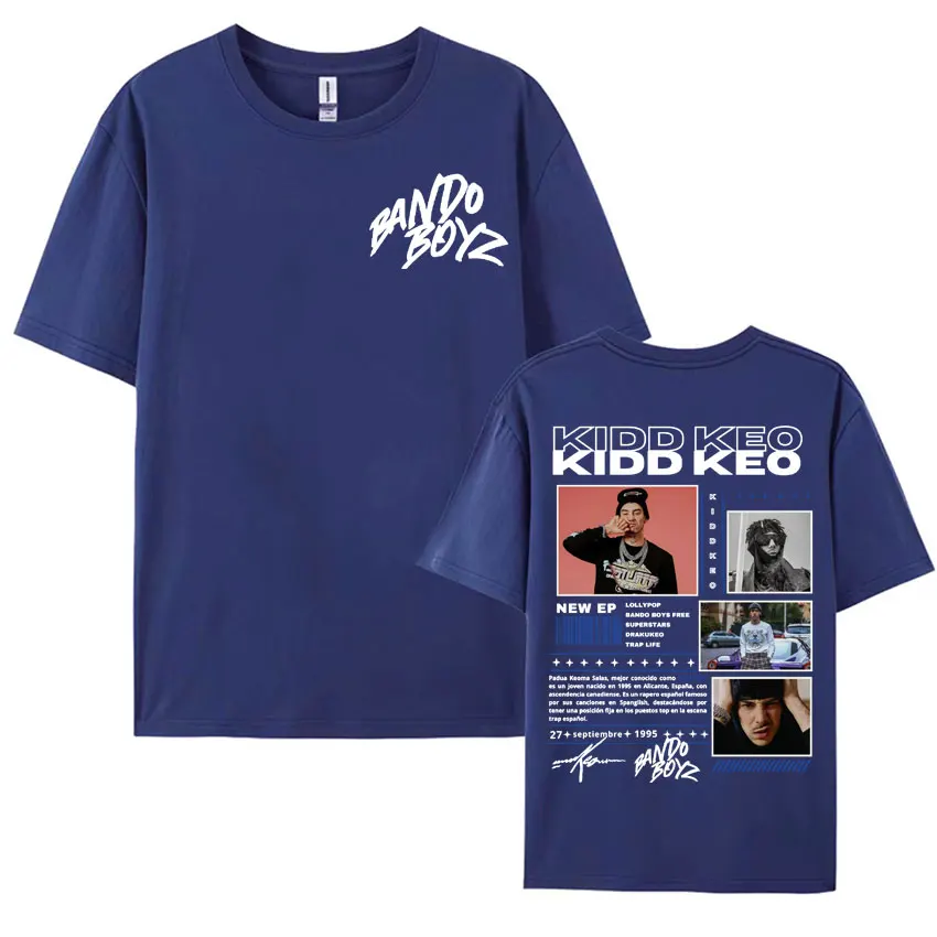 Rapper Kidd Keo Bando Boyz Tour Merch Tee Shirt Men's Women Harajuku Hip Hop Punk Street T-shirt Casual Cotton Oversized T Shirt 2