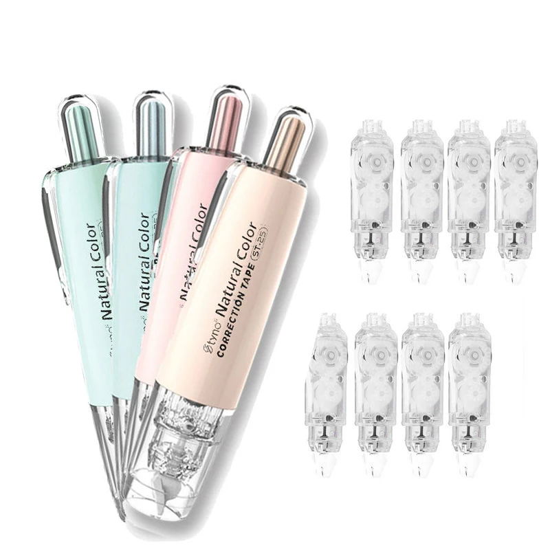 Refillable Retractable Quick Dry White Out Correction Tape Mini Small Japan Aesthetic Cute White Out with Easy to Use Kawaii