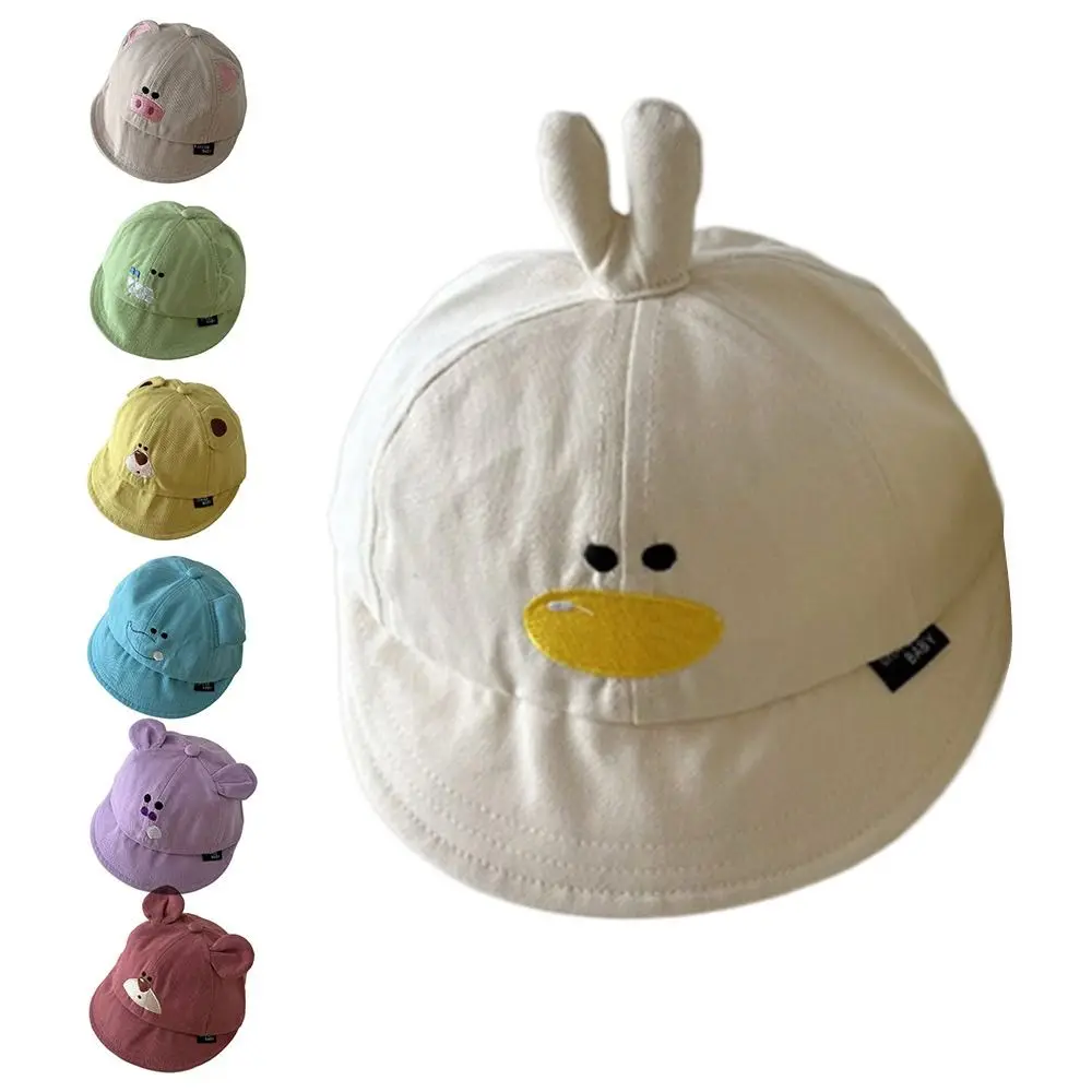 

Детские бейсболки с рисунком медведя для мальчиков и девочек, Корейская Регулируемая мультяшная Солнцезащитная Рыбацкая шляпа, солнцезащитная Кепка