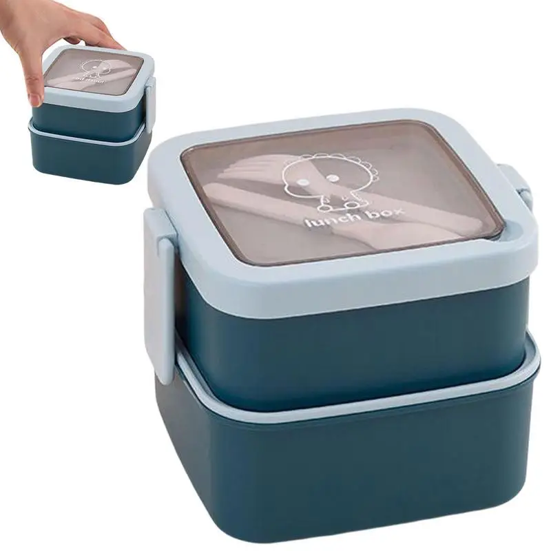 

Lunch Containers For Teens Stackable Lunch Containers For Adults Food Storage Containers Double Buckle Separate Cutlery And Anti